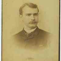 Cabinet photo of Frank Eugene Harvey (1858-1921), uncle of Mabel Bolles of Hoboken, n.d., ca. 1885-1895.