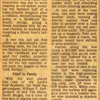 News article re Bethlehem Steel Shipyard, Hoboken, in The New York Times, Sunday, April 16, 1972, page 99, New Jersey section.