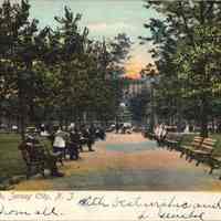 Postcard: Van Vorst Park, Jersey City, NJ