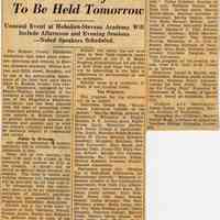 Digital image of newsclipping: Educational Conference to be Held Tomorrow. Jersey Observer, March 18, 1937.