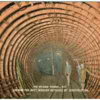          Digital image of Hudson & Manhattan R.R. postcard titled: The McAdoo Tunnel, N.Y. Showing the most modern methods of construction. No date, ca.1908. picture number 1
   