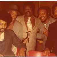 Digital copy of color photo of a group at the Zanzibar Club, Hoboken, no date, circa late 1960