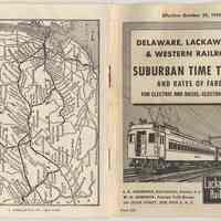 Timetable: D.L.& W. R.R. Suburban Time Tables & Rates of Fare for Electric & Diesel-Electric Trains. Eff. Oct. 25, 1953.