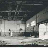 B+W photo of buildings, interiors and exteriors, of the Bethlehem Steel Shipyard, Hoboken Division, no date (ca 1990.)