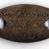          back, engraved link 3: Emil Berckmann, Lake Hopatcong, 1925
   