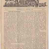 Our Rail Road Work. Vol. I, No. 4, Jan. 1891. Published by the Rail Road Dept., Y.M.C.A., Hoboken, N.J.