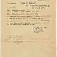          document 2: April 22, 1947; from Commanding Officer re release
   
