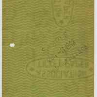          detail reverse of Going Trip coupon; 'Sample' inkstamp enhanced
   