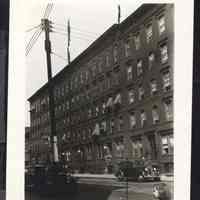 B&W photo of apartment buildings at 807-809 Willow Avenue, Hoboken.