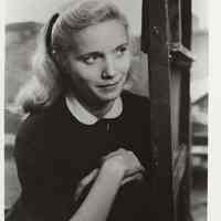 B+W publicity photo of Eva Marie Saint as Edie Doyle in film "On the Waterfront," Hoboken, no date, ca. 1953-1954.