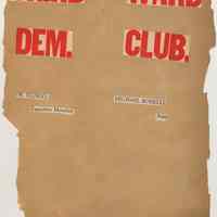Scrapbook album: Third Ward Democratic Club, Hoboken, ca. 1925-1950 with Joe "Biggie" Yaccarino memorabilia.