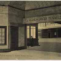 Postcard: Hudson Tunnels. Entrance at Lackawanna Station, Hoboken Terminal. Copyright 1908; unposted.