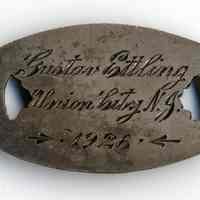          back, engraved link 4: Gustav Ettling, Union City, N.J., 1926
   