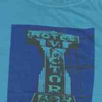 T-shirt: Hotel Victor; This is Displacement; Where will these men go? (Hoboken), n.d., ca.1987-1992.