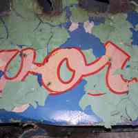          detail of paint layers and condition
   