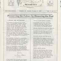 Hoboken Historical Museum Newsletter [First Series], Volume 1, No. 9, October 5, 1987.