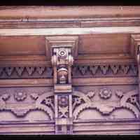          Color slide of detail view of cornice, brackets, and frieze on on a building between 1245 and 1253 Garden on the SE corner with 13th picture number 1
   