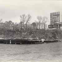 Digital image of B+W photo of the Hoboken waterfront, Hoboken, circa 1987.