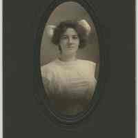 Sepia-tone photo of young woman, Hoboken, no date, circa 1900-1910.