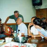 Color photo of the interior of the Monte San Giacomo Democratic Club, Inc. at 531 Adams St., during a Museum visit, Hoboken, July 9, 2000.