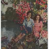 Postcard: View of Original Painting by Howard Chandler Christy, The Stephen Foster Memorial, Suwannee River, Florida. No date, 1949+.