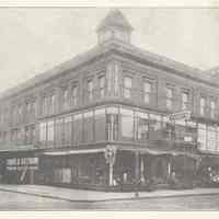 Printed B+W photograph of Cordts & Katenkamp Company, furniture, 216-218 First Street, Hoboken, no date, ca. 1905-1908.