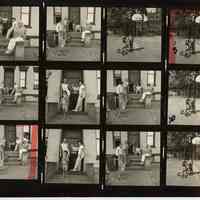 B+W negative contact sheet of images of Hoboken taken by John Conn. no date, [1976].