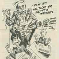 Political handbill: Anti-Grogan flier issued in support of Fred De Sapio and a slate of Independent candidates for Hoboken offices, no date, ca. 1960