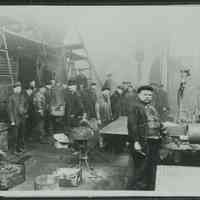 Digital image of photo of W.& A. Fletcher Company workers in shop, Hoboken, no date, ca. 1890-1900.