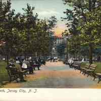 Postcard: Van Vorst Park, Jersey City, NJ