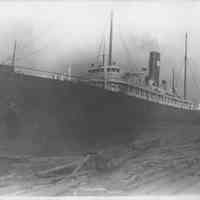 B+W photo of port view of a of the S.S. City of Savannah , Hoboken, no date, ca. 1940.