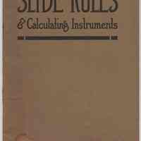 Catalogue: K&E Slide Rules and Calculating Instruments. Keuffel & Esser Co., New York & Hoboken, N.J., [1930].