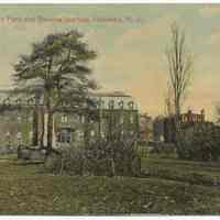 Postcard: Hudson Square Park and Stevens Institute, Hoboken, N.J. N.d., ca. 1907-1914; unposted.