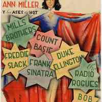 Sinatra film poster: La Cancion del Amanecer (Belgian French title - Reveille for Beverly.) Columbia Pictures, 1943; Belgium release ca. 1946?