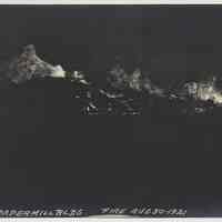 Postcard: [Fire] Hoboken Paper Mill Bldg, Fire, August 30 - 1921. [[Hoboken, N.J.]; issued 1921; unposted.