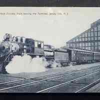 Postcard: RR Locomotives, Jersey City, NJ