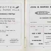          pp 108-109: ads Potter Wall Paper; John B. Marino; Gaede; Besson, Alexander
   