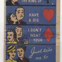 Matchbook from Crull Cafe, 229 Park Avenue, Near Third Street, Hoboken, N.J., no date, ca. 1945.