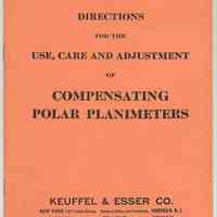 Manual: Compensating Polar Planimeters. K&E Co., N.Y. & Hoboken, ca. 1939-1944.