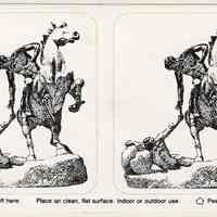 Postcard: [sculpture: The Torch Bearers] Stevens Institute of Technology, (Hoboken, N.J.), n.d., ca. 1980-1990.