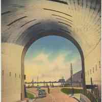 Postcard: New Jersey Exit from inside Lincoln Tunnel. Ca. 1943.