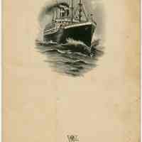 Menu, dinner: S.S. America, United States Lines, August 31, 1923.