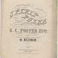 Sheet music: "The Spirit Polka." Written and composed by H. Kleber.