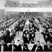 B+W group photo of Testimonial Dinner Tendered to Edward J. Florio, Union Club, Hoboken, N.J., January 29, 1949.