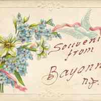 Color Postcard: "Souvenir from Bayonne, NJ", 1908