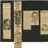          Album leaves, 2, with newspaper or fanzine clippings related to Frank Sinatra circa 1946-1947. picture number 5
   