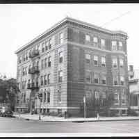 B&W photo of apartment building at 62-64 North 9th Street, Newark.