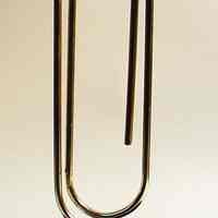 Paperweight paperclip holder from Haven Savings and Loan Association, Hoboken, no date, ca. 1980