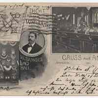 Postcard (private mailing card): W. Brandes Lloyd Hall. Hoboken, N.J. Postmarked Hoboken March 2, 1905.