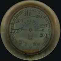 Fire pump water pressure gauge manufactured by W. & A. Fletcher Company, Hoboken, no date, ca. 1890-1928.